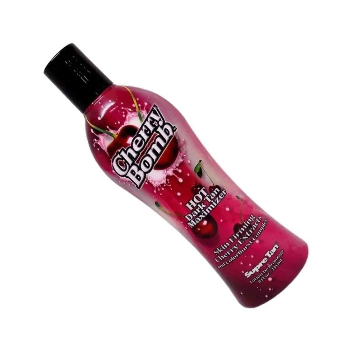 Stock Supre Tan Cherry Bomb hot tingle tanning lotion at wholesale prices. YK Distribution supplies tanning salons, spas and beauty stores. Apply today.